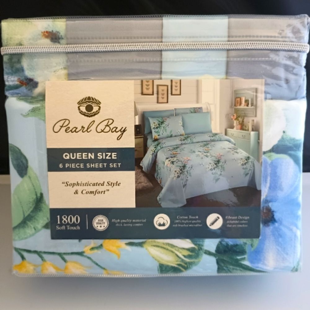 💯🔥PEARL BAY by STEVE MADDEN QUEEN SIZE 6 PIECE SHEET SET MSRP $139.99 🔥🔥NE